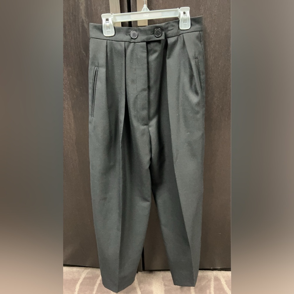 Sandro Black Dress Pants with Classic Pleats